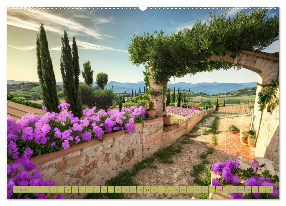 Zur Ruhe kommen Fantasiereisen mit KI (CALVENDO Premium Wandkalender 2026)