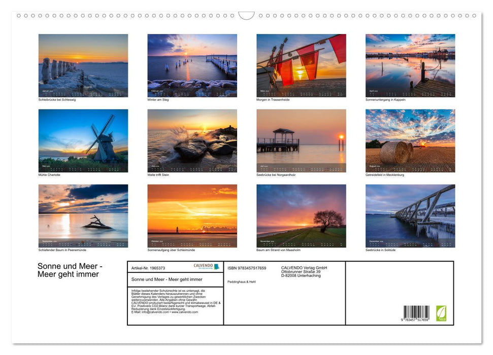 Sonne und Meer - Meer geht immer (CALVENDO Wandkalender 2026)