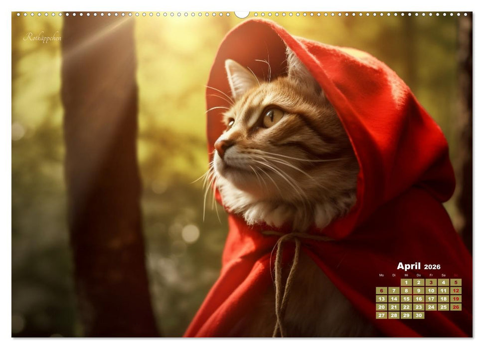 Märchenhafte Helden - Eine Reise in die magische Welt unserer Katzen (CALVENDO Wandkalender 2026)