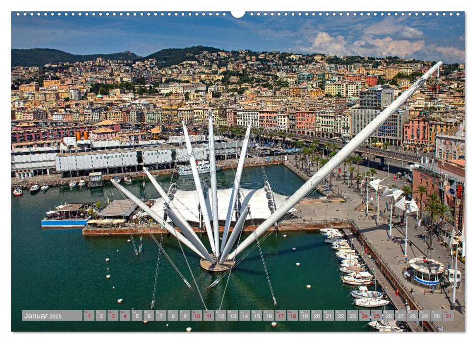 Die zeitlose Schönheit von Genua (CALVENDO Premium Wandkalender 2026)