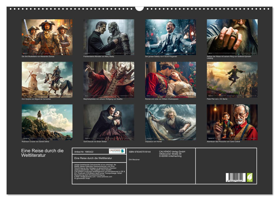 Eine Reise durch die Weltliteratur (CALVENDO Wandkalender 2026)