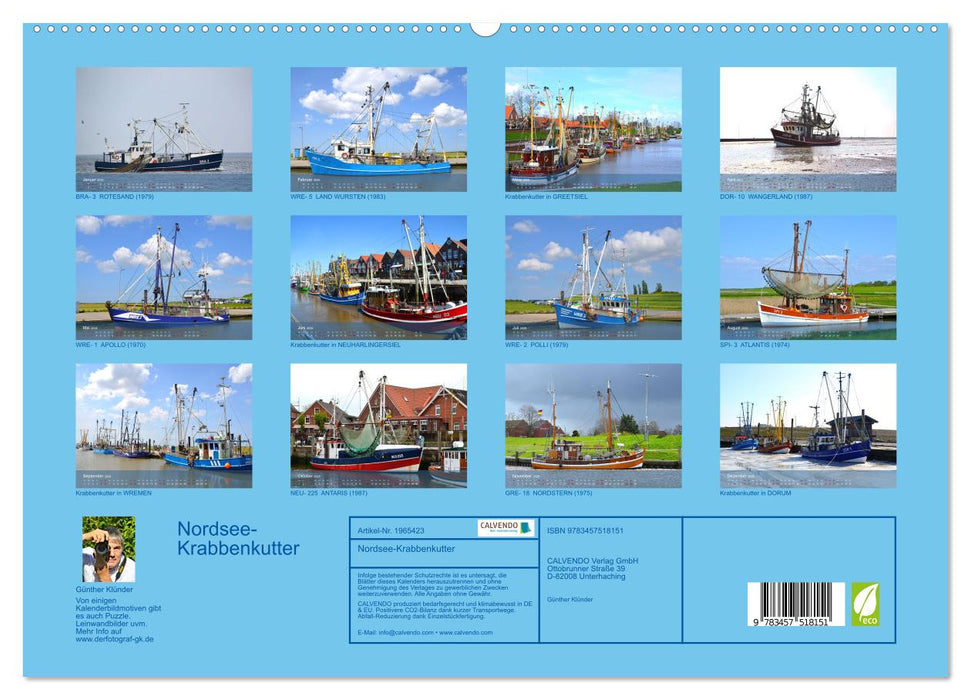 Nordsee-Krabbenkutter (CALVENDO Premium Wandkalender 2026)