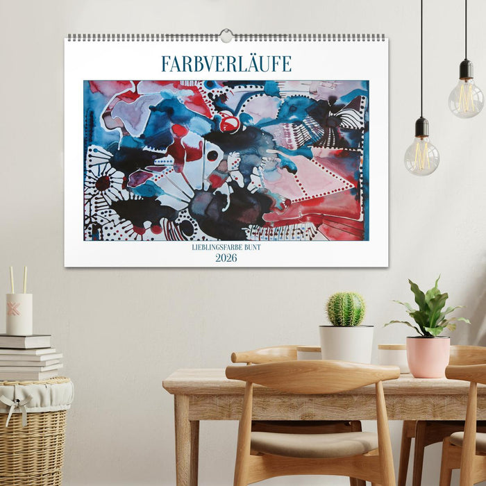 Farbverläufe Lieblingsfarbe Bunt (CALVENDO Wandkalender 2026)