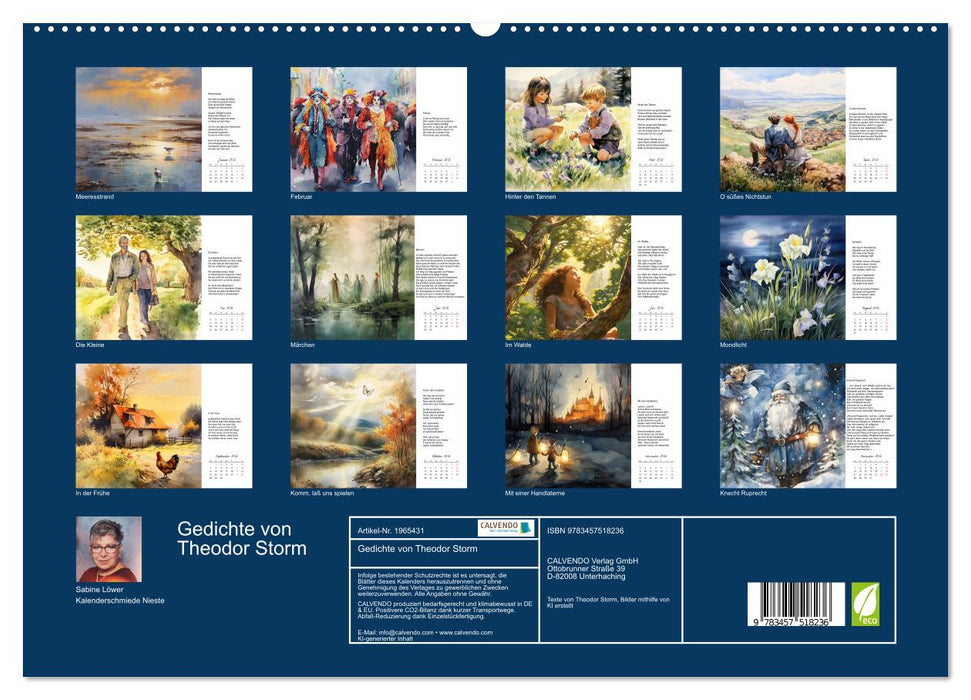 Gedichte von Theodor Storm (CALVENDO Premium Wandkalender 2026)