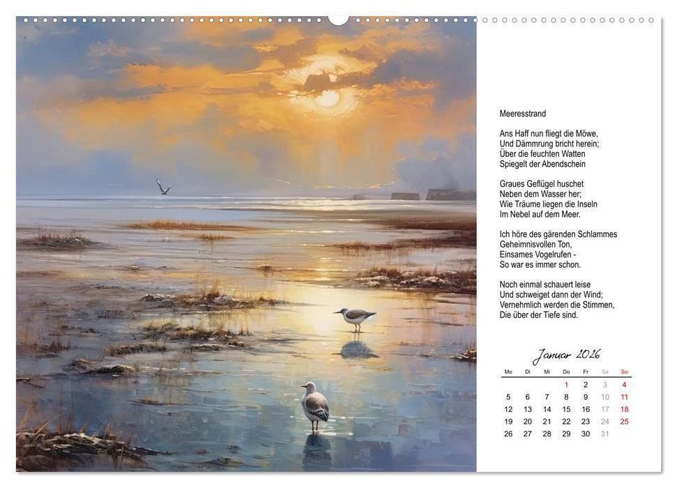 Gedichte von Theodor Storm (CALVENDO Premium Wandkalender 2026)