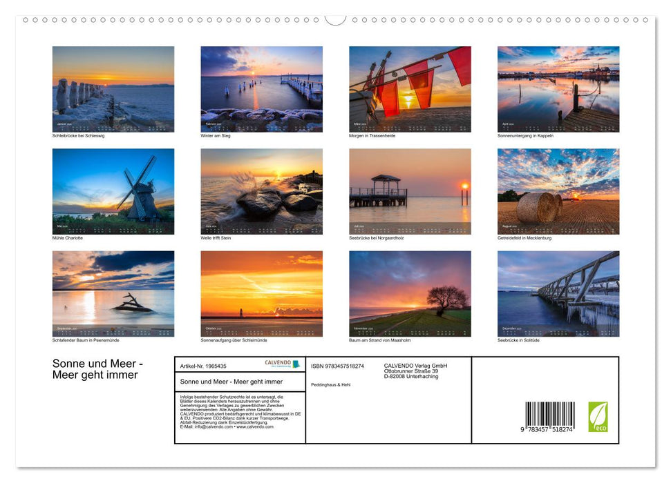 Sonne und Meer - Meer geht immer (CALVENDO Premium Wandkalender 2026)