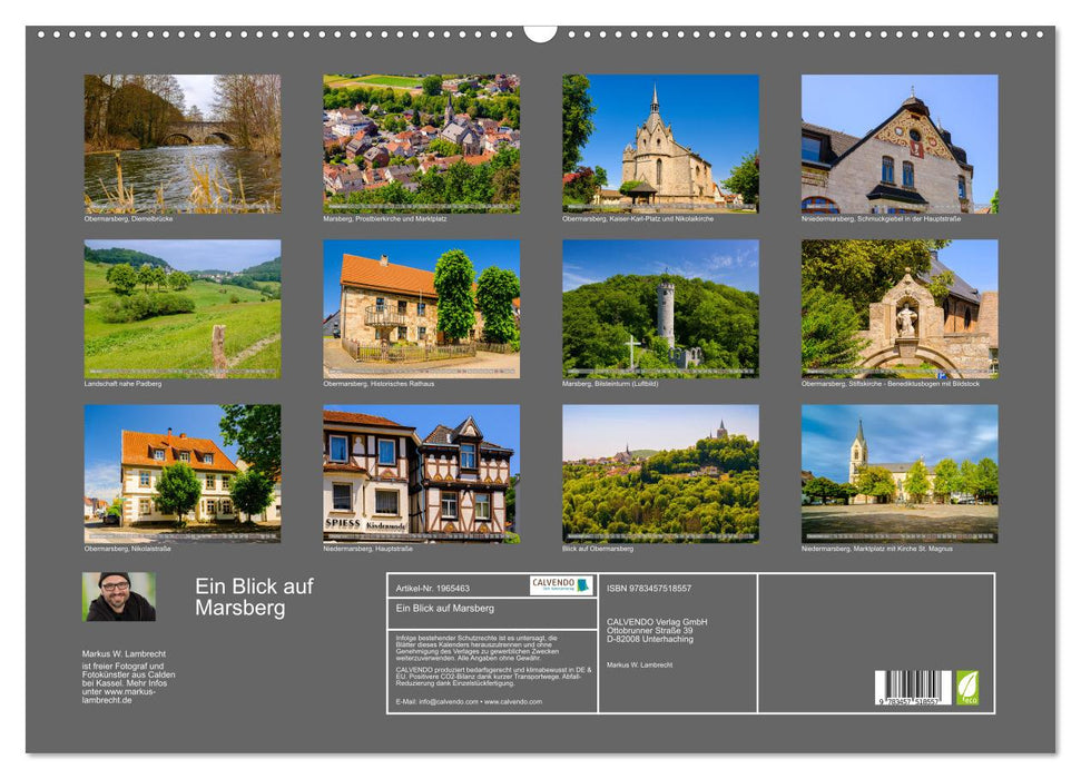 Ein Blick auf Marsberg (CALVENDO Wandkalender 2026)