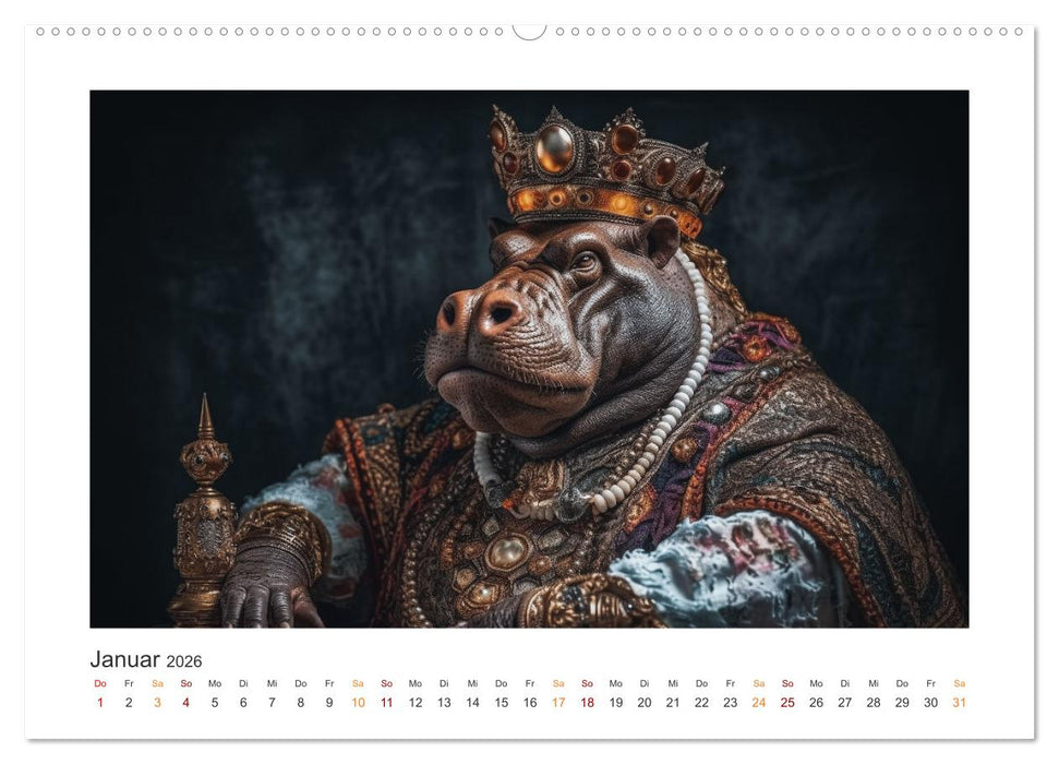 Tierisch - Königlich (CALVENDO Premium Wandkalender 2026)