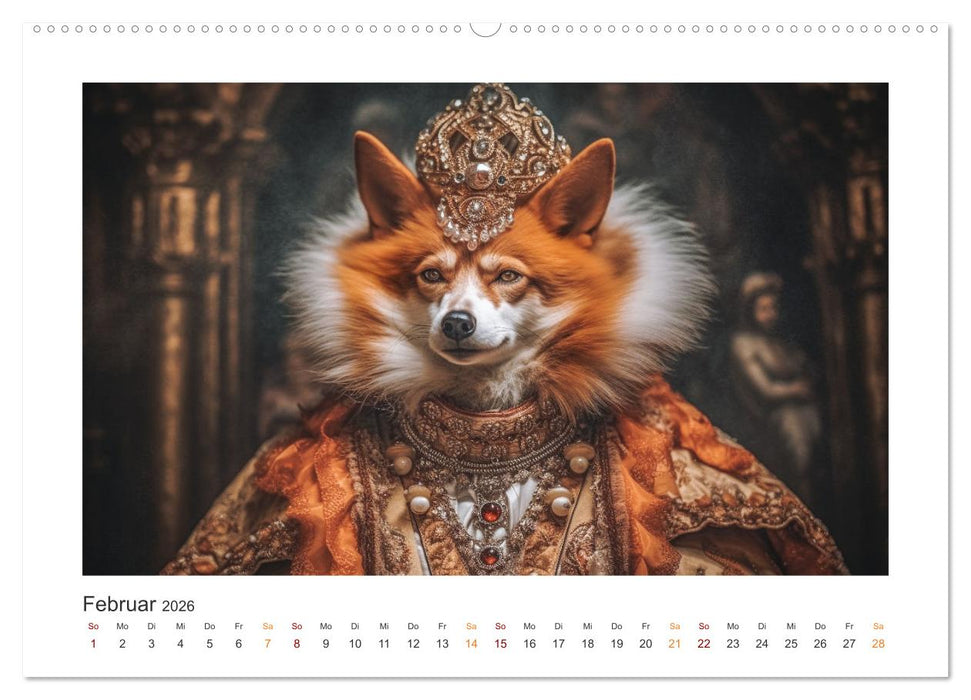 Tierisch - Königlich (CALVENDO Premium Wandkalender 2026)