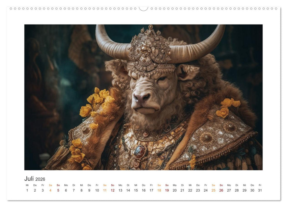 Tierisch - Königlich (CALVENDO Premium Wandkalender 2026)