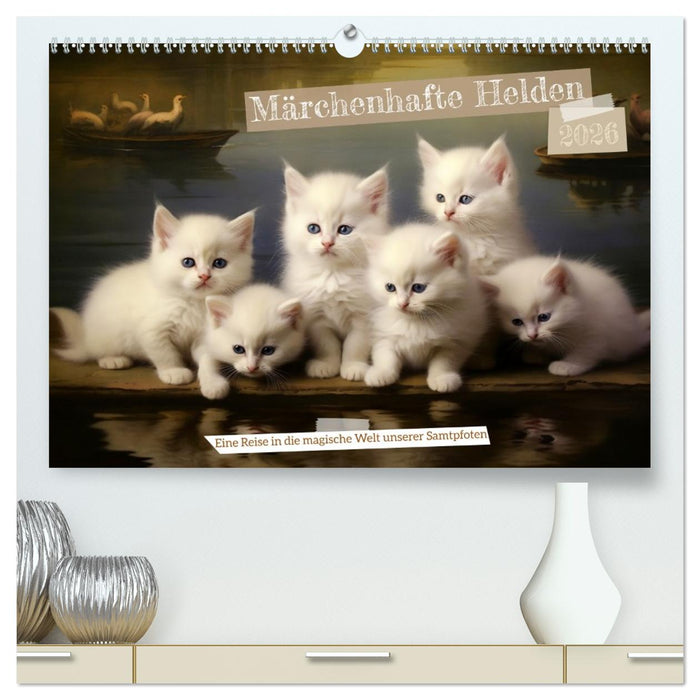 Märchenhafte Helden - Eine Reise in die magische Welt unserer Katzen (CALVENDO Premium Wandkalender 2026)