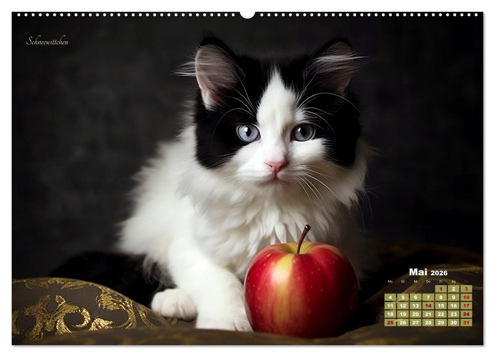 Märchenhafte Helden - Eine Reise in die magische Welt unserer Katzen (CALVENDO Premium Wandkalender 2026)