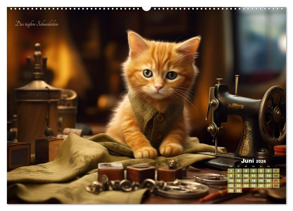 Märchenhafte Helden - Eine Reise in die magische Welt unserer Katzen (CALVENDO Premium Wandkalender 2026)