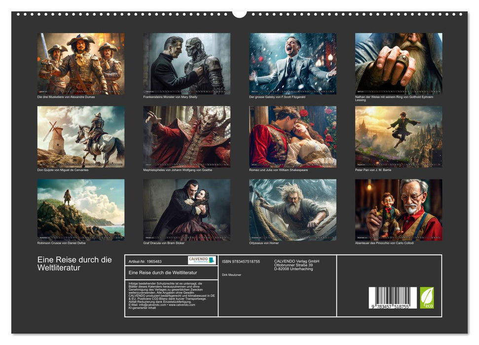 Eine Reise durch die Weltliteratur (CALVENDO Premium Wandkalender 2026)