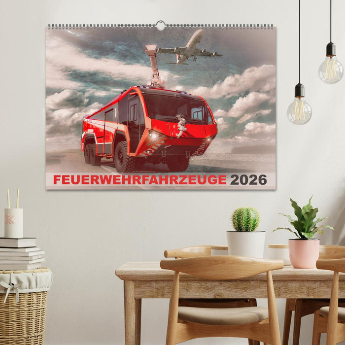 Feuerwehrfahrzeuge (CALVENDO Wandkalender 2026)
