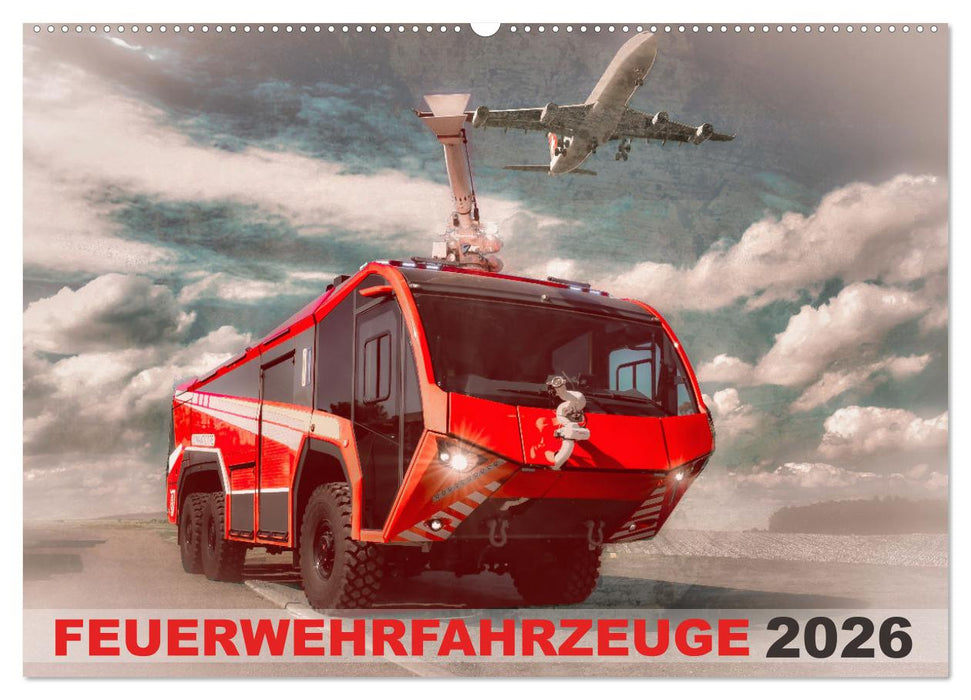 Feuerwehrfahrzeuge (CALVENDO Wandkalender 2026)