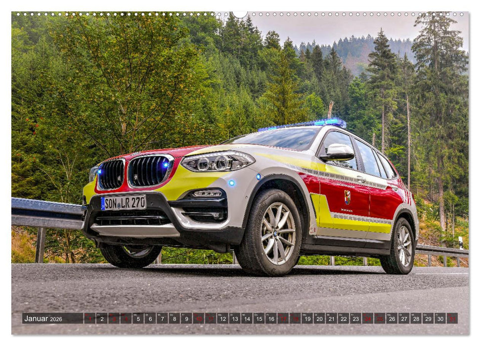 Feuerwehrfahrzeuge (CALVENDO Wandkalender 2026)