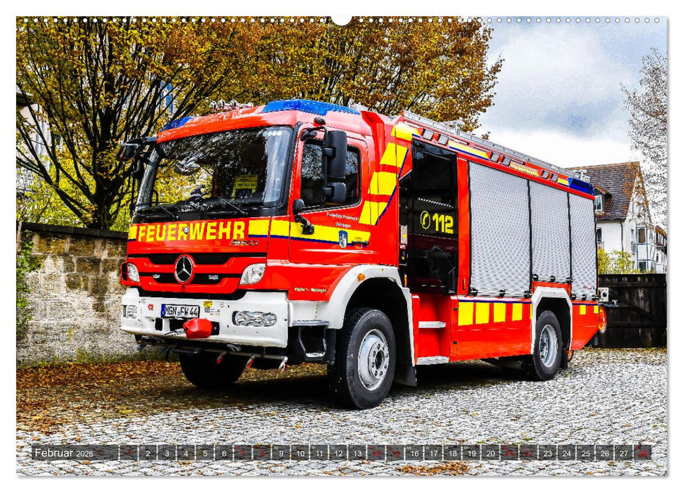 Feuerwehrfahrzeuge (CALVENDO Wandkalender 2026)