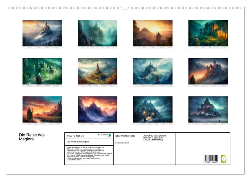 Die Reise des Magiers (CALVENDO Wandkalender 2026)