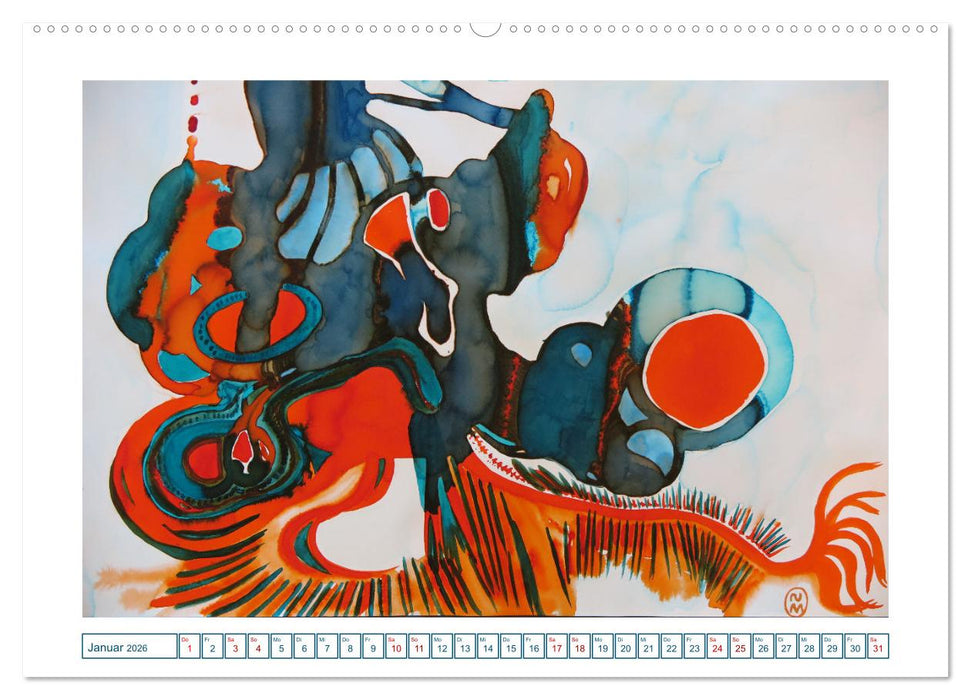 Farbverläufe Lieblingsfarbe Bunt (CALVENDO Premium Wandkalender 2026)