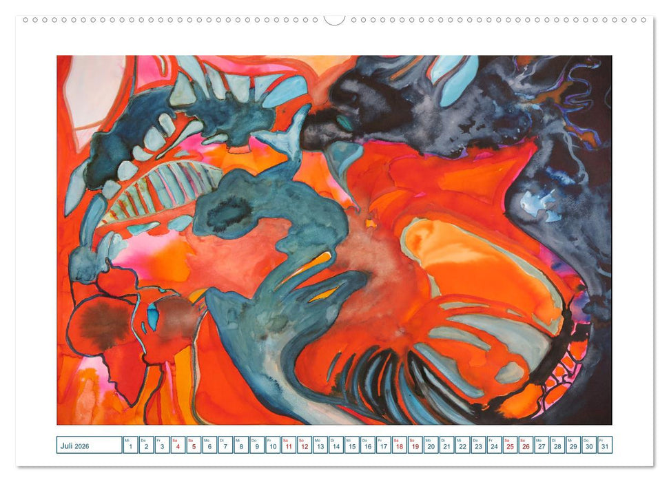 Farbverläufe Lieblingsfarbe Bunt (CALVENDO Premium Wandkalender 2026)