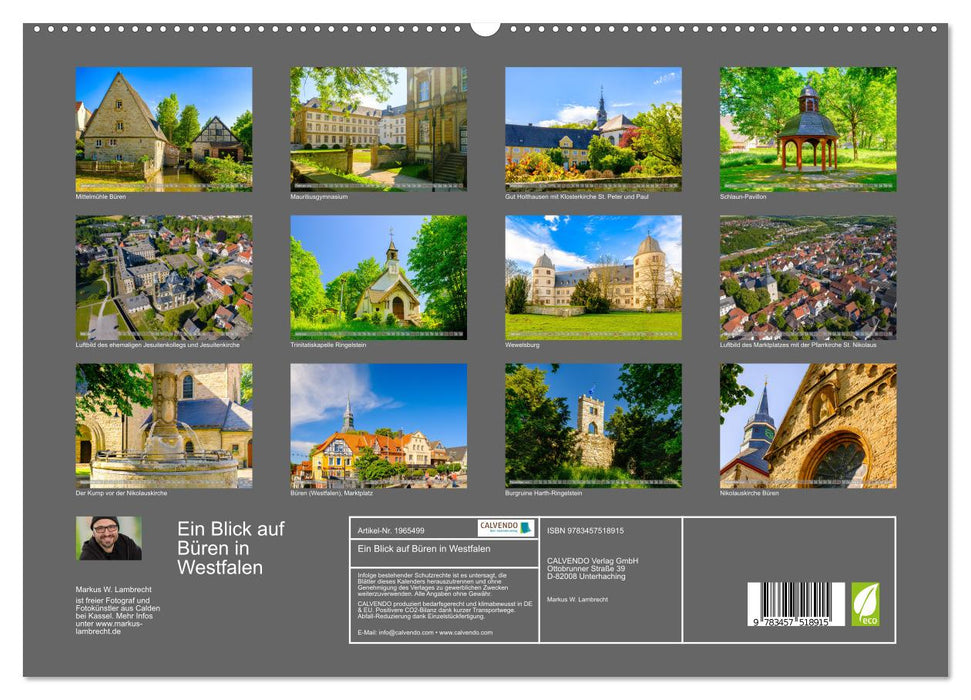 Ein Blick auf Büren in Westfalen (CALVENDO Premium Wandkalender 2026)