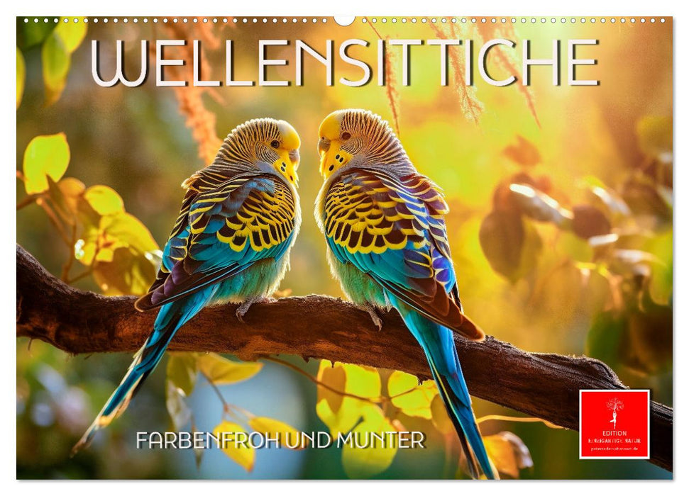 Wellensittiche farbenfroh und munter (CALVENDO Wandkalender 2026)
