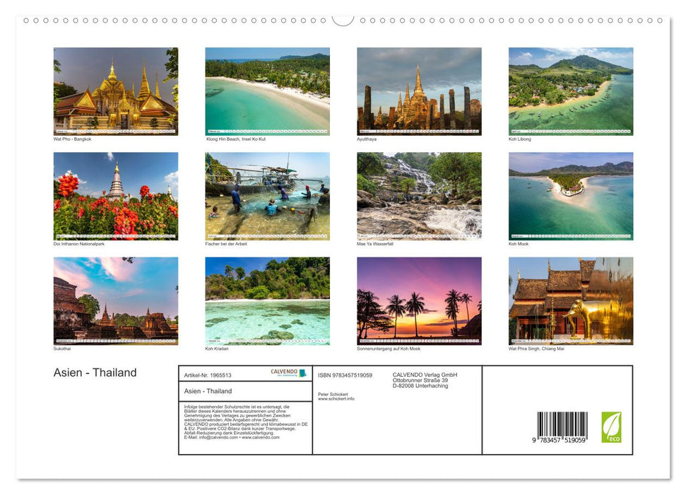 Asien - Thailand (CALVENDO Premium Wandkalender 2026)