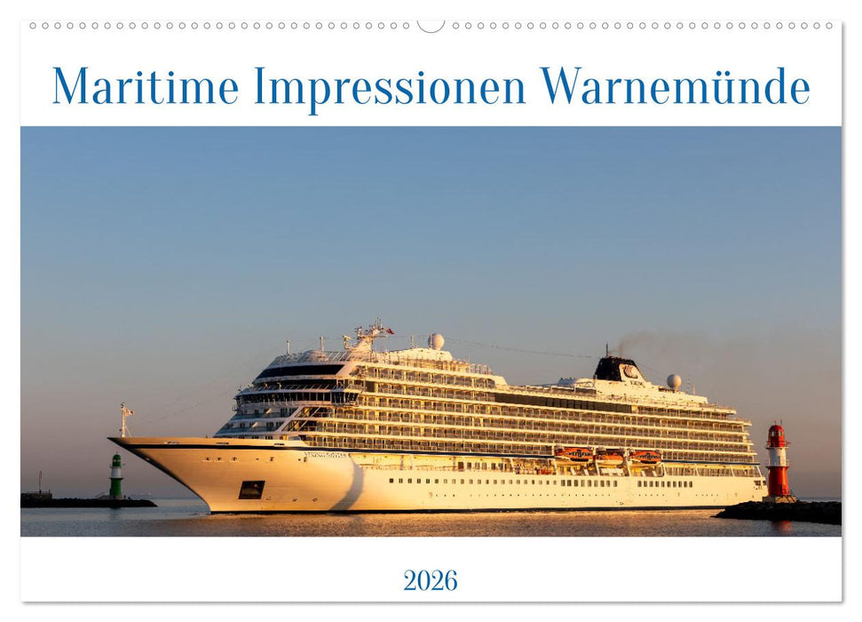 Maritime Impressionen Warnemünde (CALVENDO Wandkalender 2026)