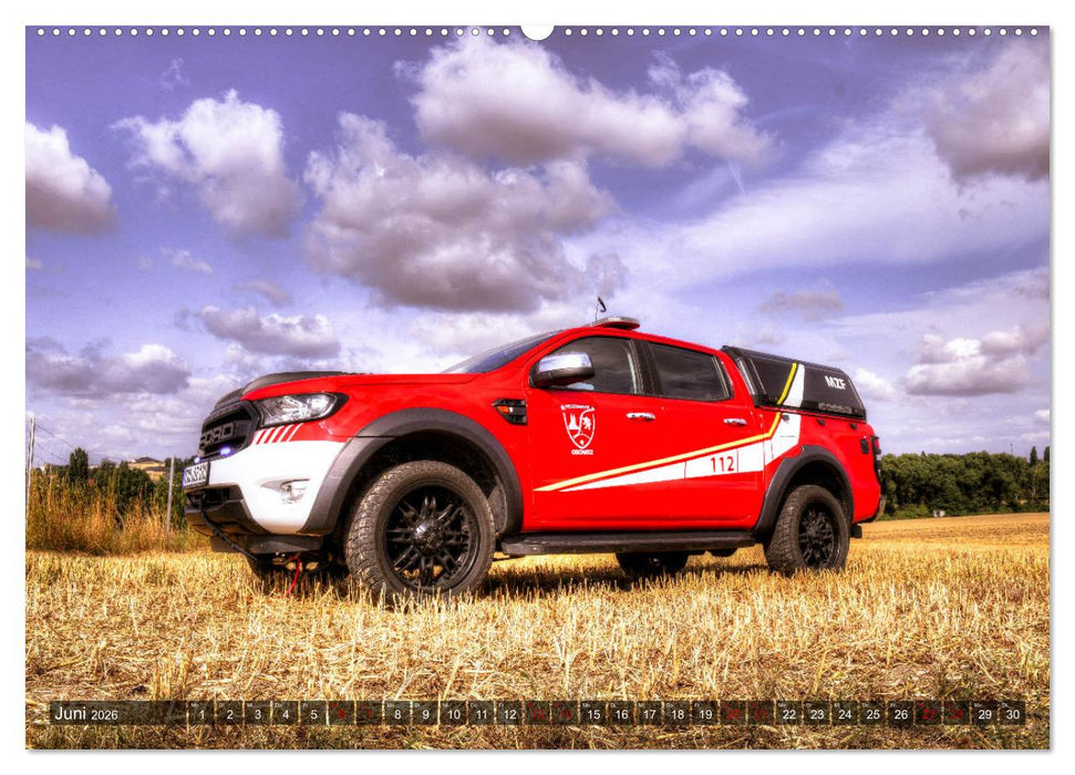Feuerwehrfahrzeuge (CALVENDO Premium Wandkalender 2026)