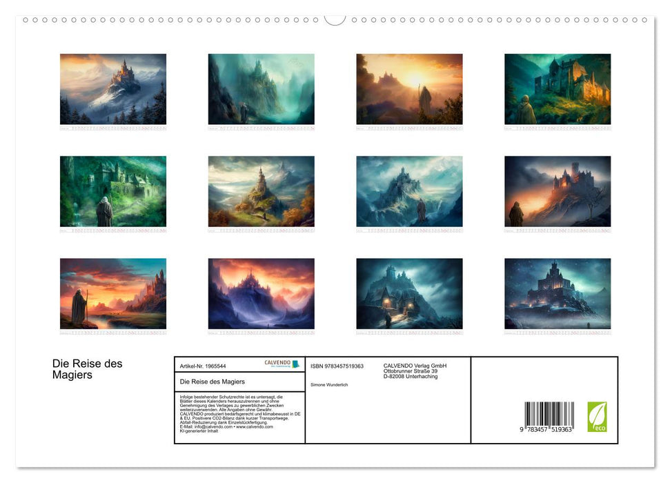 Die Reise des Magiers (CALVENDO Premium Wandkalender 2026)