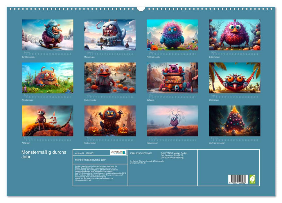 Monstermäßig durchs Jahr (CALVENDO Wandkalender 2026)