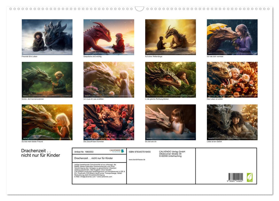Drachenzeit . . nicht nur für Kinder (CALVENDO Wandkalender 2026)