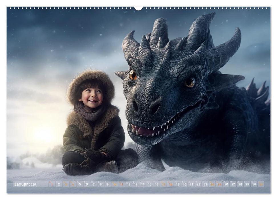 Drachenzeit . . nicht nur für Kinder (CALVENDO Wandkalender 2026)