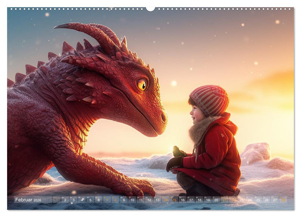 Drachenzeit . . nicht nur für Kinder (CALVENDO Wandkalender 2026)