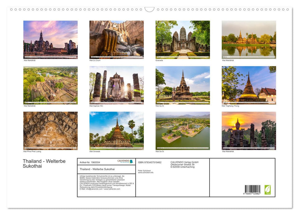 Thailand - Welterbe Sukothai (CALVENDO Wandkalender 2026)