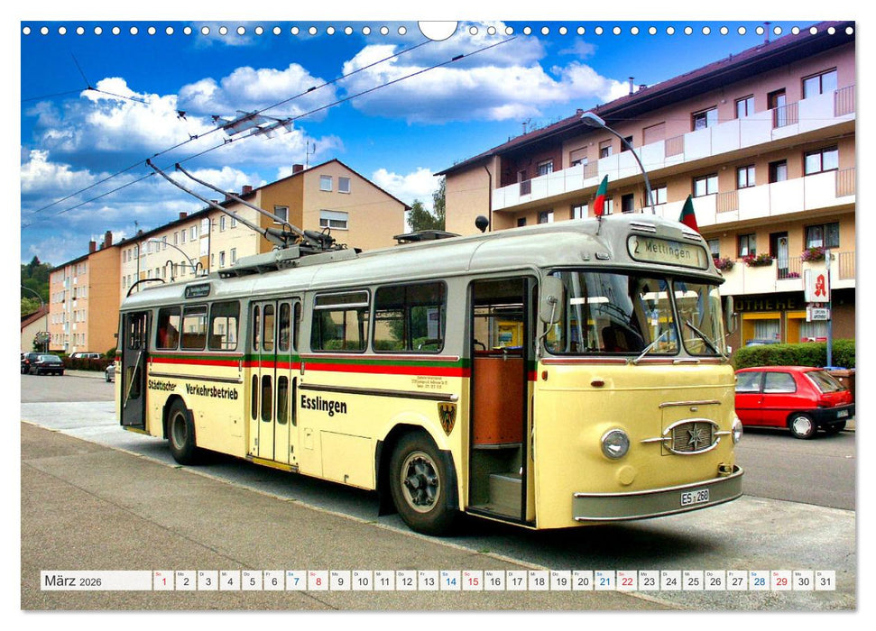 Historische und moderne Busse (CALVENDO Wandkalender 2026)