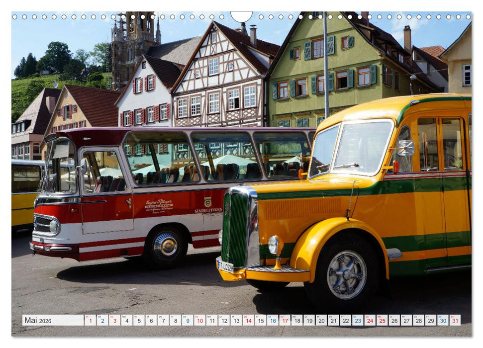 Historische und moderne Busse (CALVENDO Wandkalender 2026)