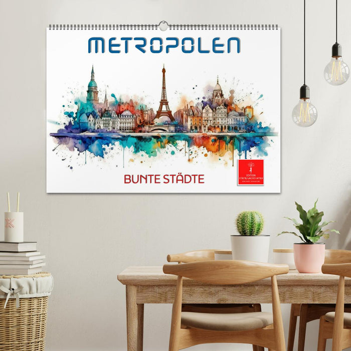 Skylines - bunte Städte (CALVENDO Wandkalender 2026)