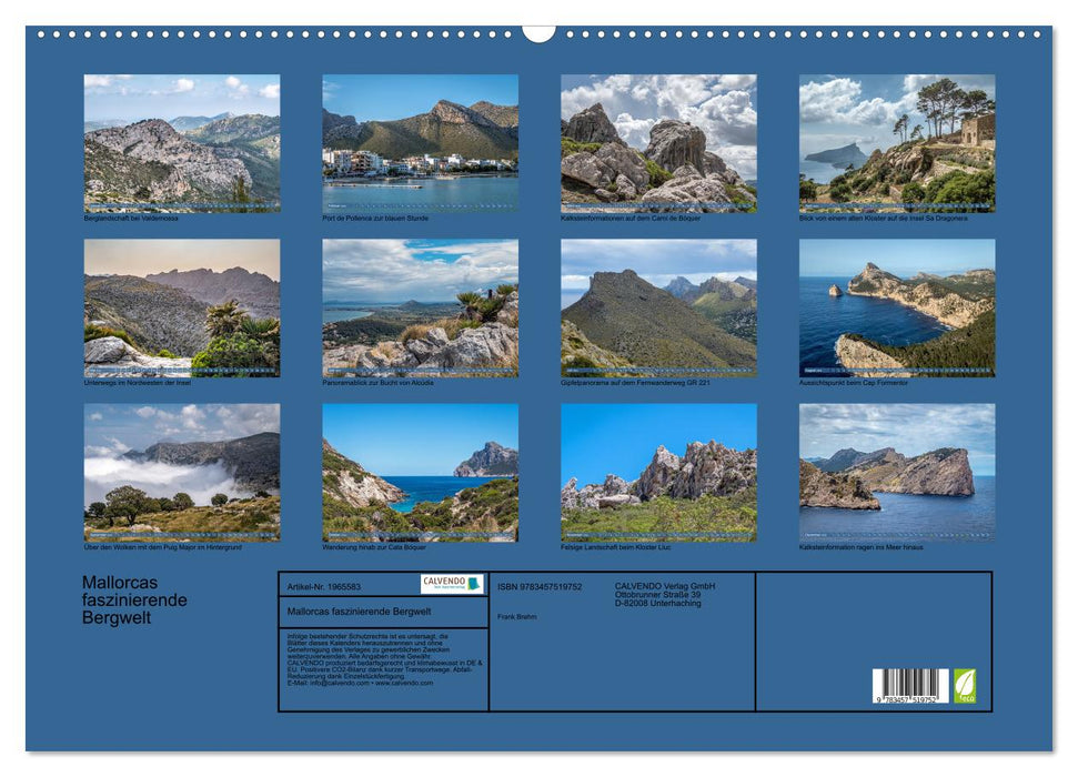 Mallorcas faszinierende Bergwelt (CALVENDO Wandkalender 2026)