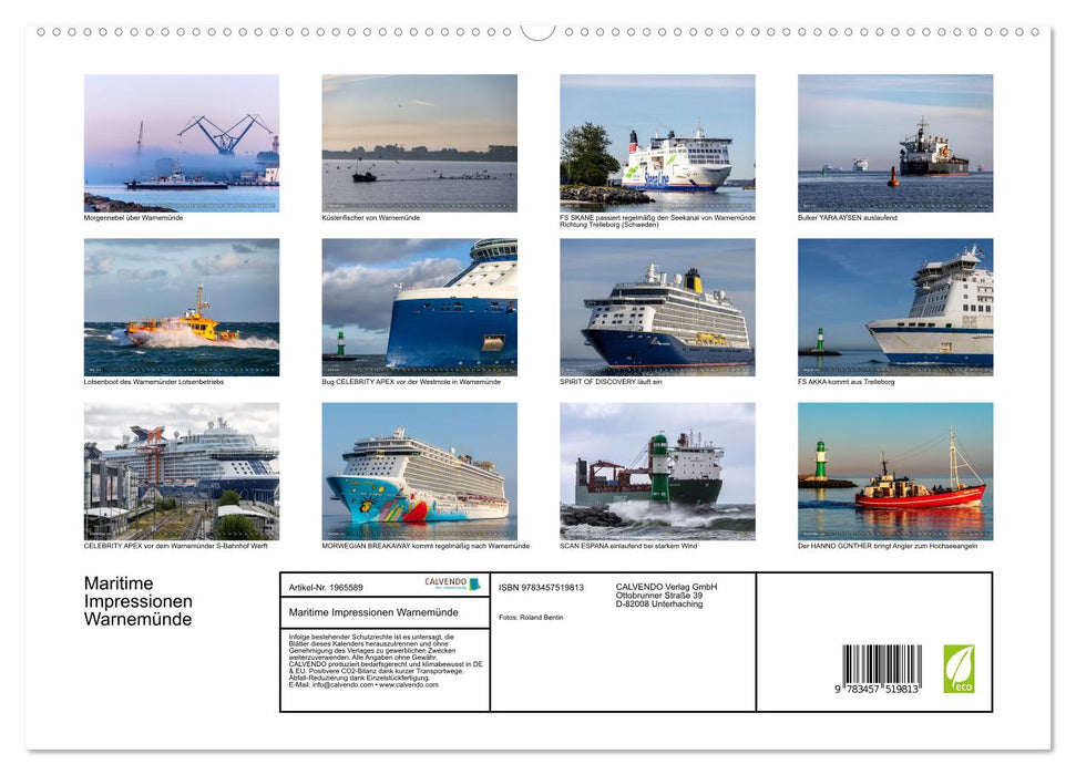 Maritime Impressionen Warnemünde (CALVENDO Premium Wandkalender 2026)