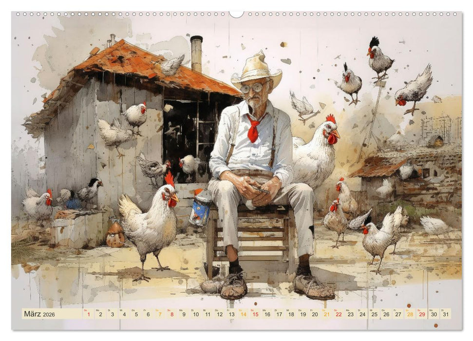 Da ist was los auf dem Bauernhof (CALVENDO Premium Wandkalender 2026)