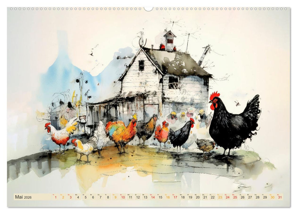Da ist was los auf dem Bauernhof (CALVENDO Premium Wandkalender 2026)