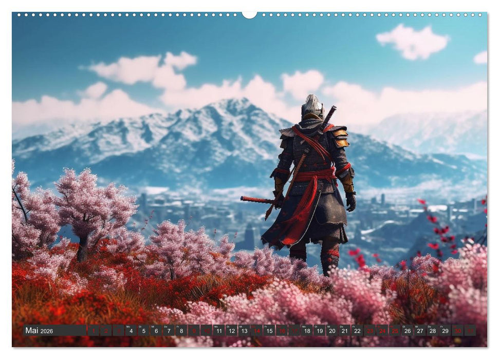 Samurai - ein Leben in Meditation (CALVENDO Wandkalender 2026)