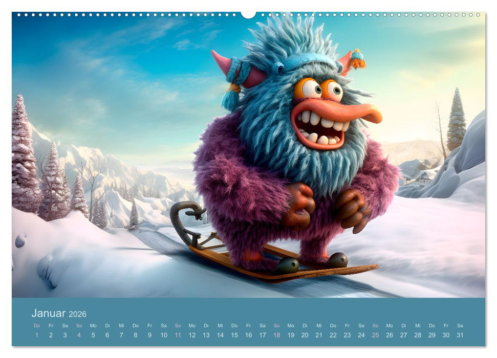 Monstermäßig durchs Jahr (CALVENDO Premium Wandkalender 2026)