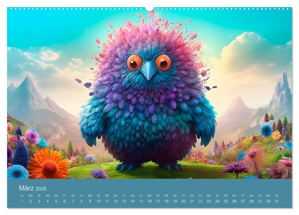 Monstermäßig durchs Jahr (CALVENDO Premium Wandkalender 2026)