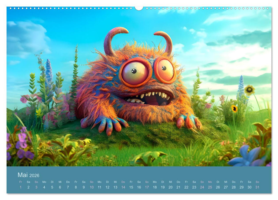 Monstermäßig durchs Jahr (CALVENDO Premium Wandkalender 2026)