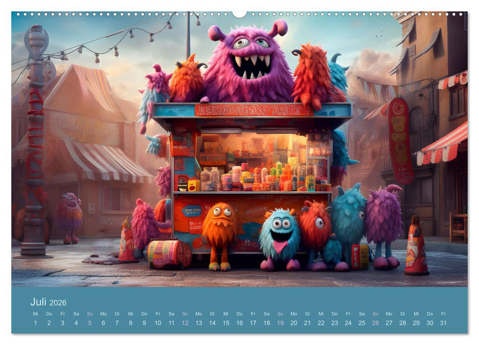 Monstermäßig durchs Jahr (CALVENDO Premium Wandkalender 2026)