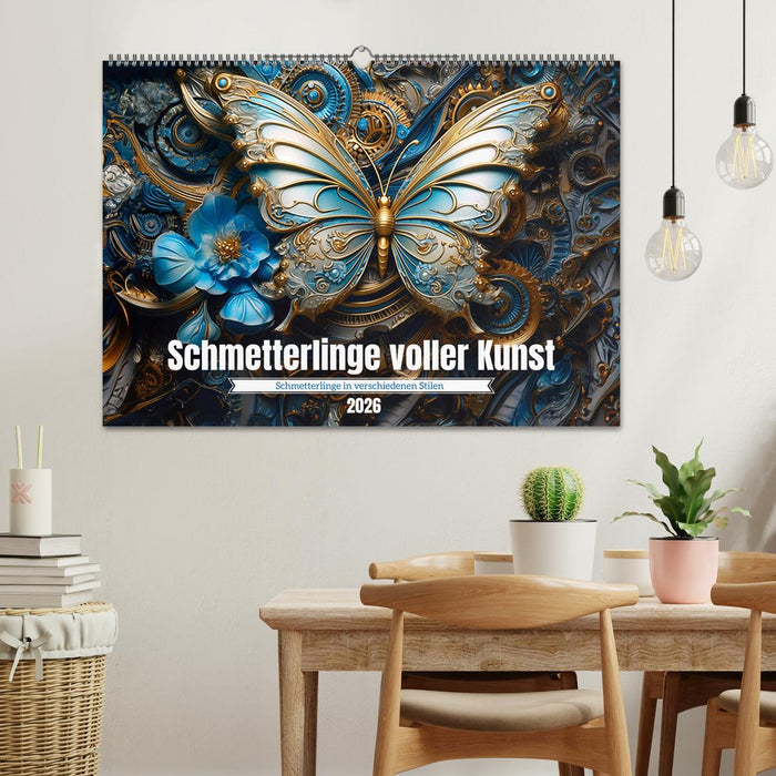 Schmetterlinge voller Kunst (CALVENDO Wandkalender 2026)
