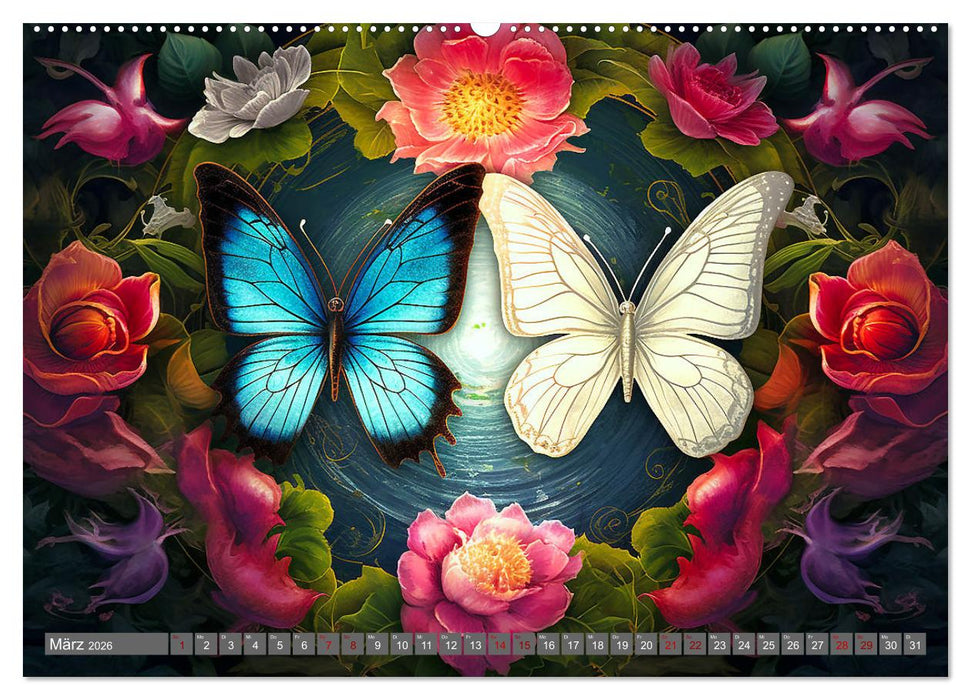 Schmetterlinge voller Kunst (CALVENDO Wandkalender 2026)